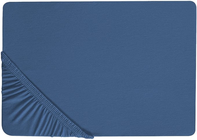JANBU - Laken - Marineblauw - 90 x 200 cm - Katoen