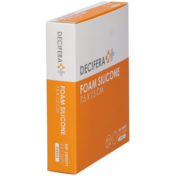 Decifera Foam Silicone 7,5 x cm SW0071 5 Pleister
