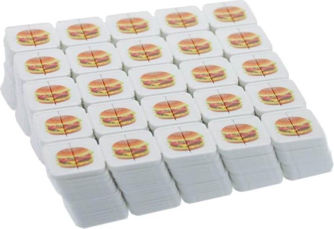 Festival Tokens / breekmunten - Hamburger per 150 matjes (3750 jetons)