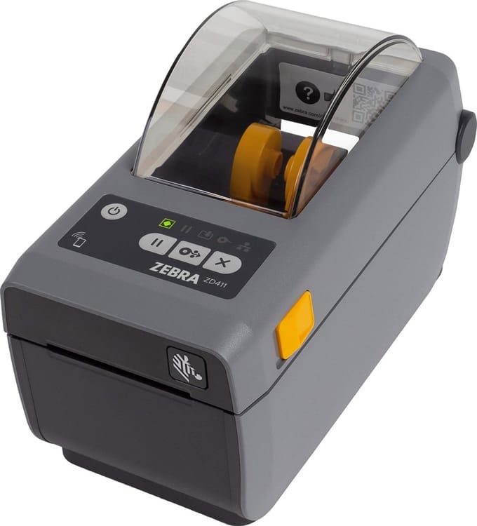 Zebra ZD411, 8 dots/mm (203 dpi), RTC, EPLII, ZPLII, USB, USB Host, BT (BLE), Ethernet