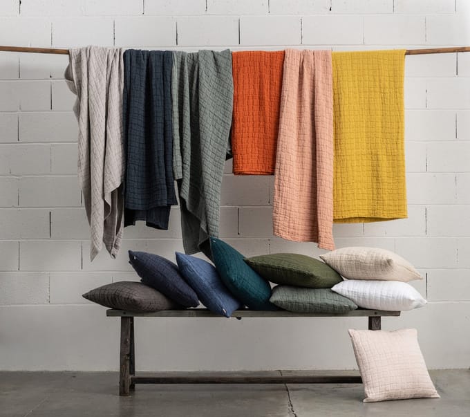 Katoenen Swami Vivaraise plaid 100% - 130 x 200 cm