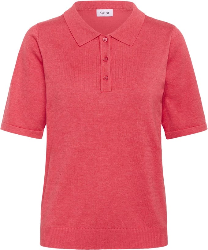 Saint Tropez MilaSZ Polo SS Pullover Dames Trui - Honeysuckle Melange