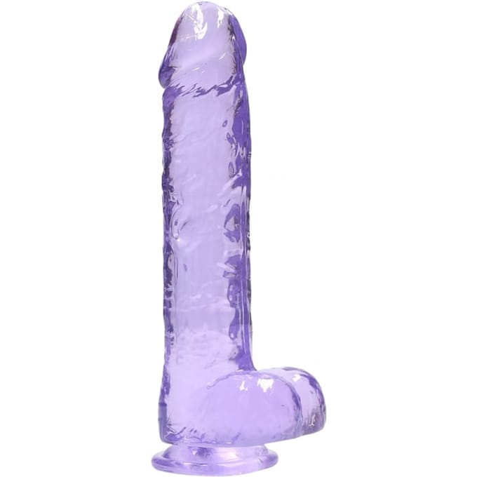 9" / 23 cm Realistic Dildo With Balls - Purple
