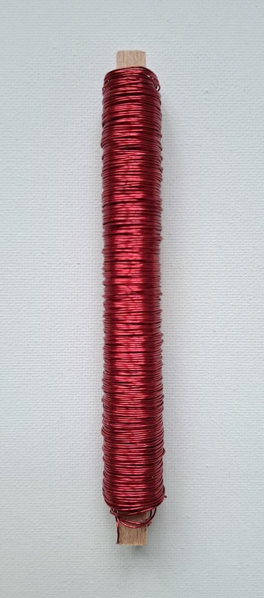 Wikkeldraad - 1 Stuks - Rood - 0.50 mm - 50 m - 100 g - Kerst - Krans - Pasen - IJzerdraad - WIK-003