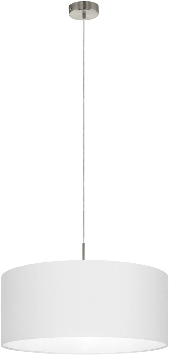 EGLO Pasteri - Hanglamp - 1 Lichts - Ø530mm. - Nikkel-Mat - Wit