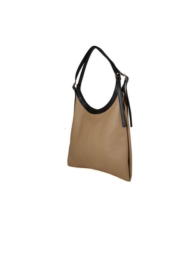 Giulia Monti Schoudertas Grijs Beige Zwart