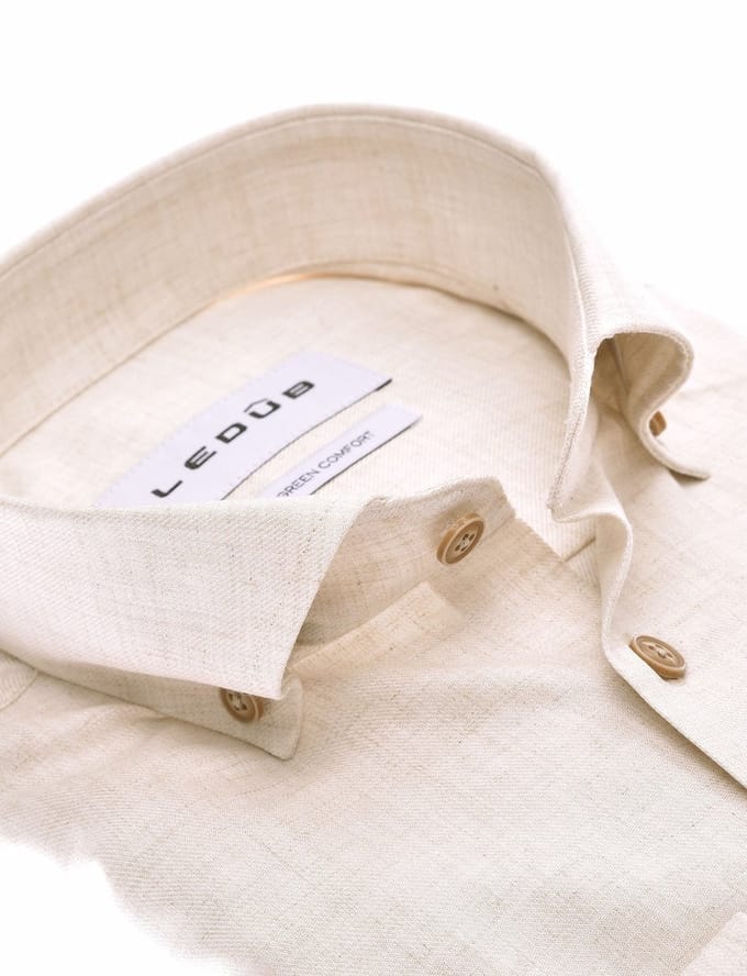 Ledub business overhemd beige