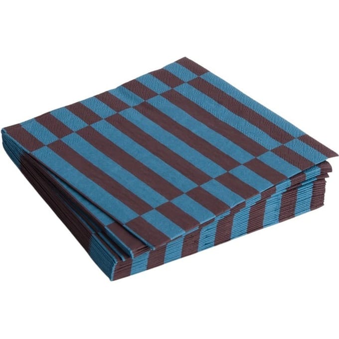HAY Patroonverpakking van 20 servetten - anthracite and bordeaux pillar stripe - Lunch