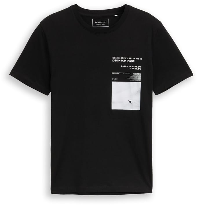Tom Tailor Denim - T-shirt met fotoprint - Maat M - Black