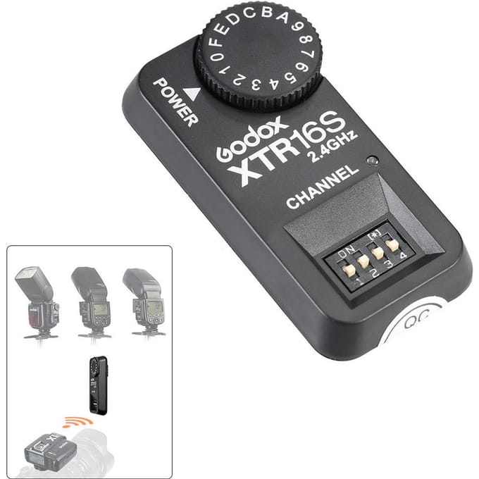 Godox XTR-16S 2.4G draadloze X-systeem afstandsbediening flitserontvanger voor VING V860 V850 gray