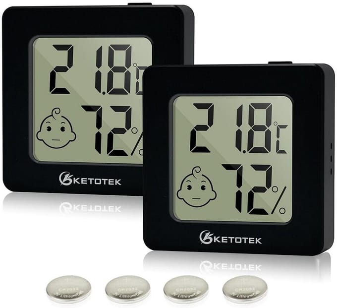 Digitale Mini Thermometer en Hygrometer voor Binnen - 2 Stuks