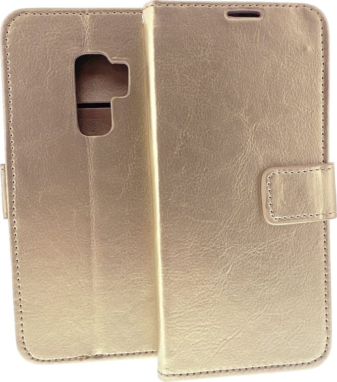 Bookcase Geschikt voor: Samsung Galaxy A6 2018 - Goud - portemonnee hoesje