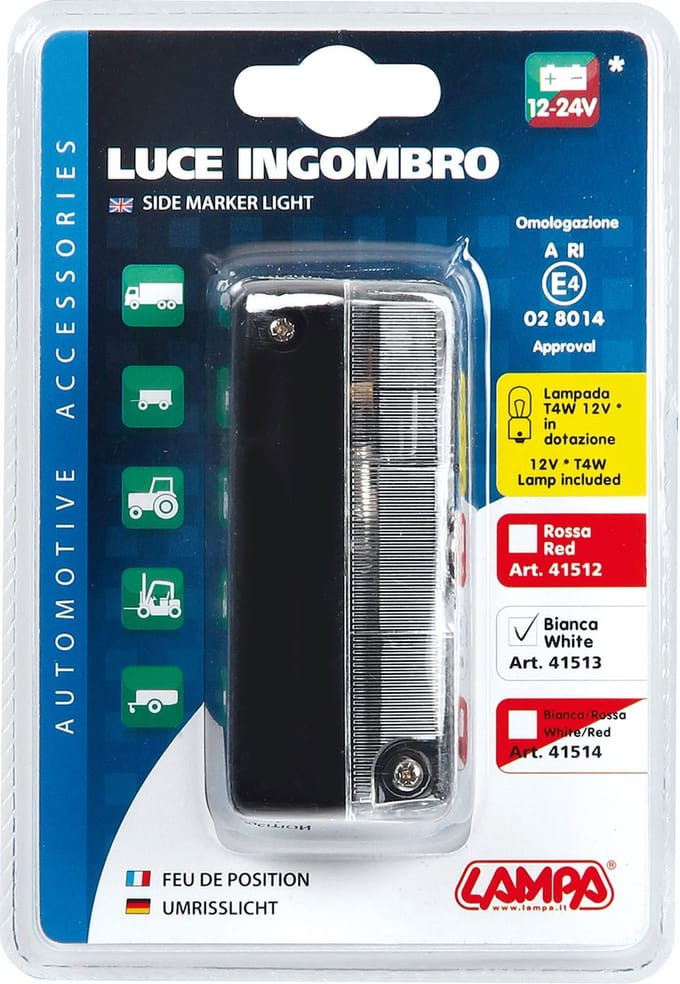 Zijlicht Wit 12/24V T4W