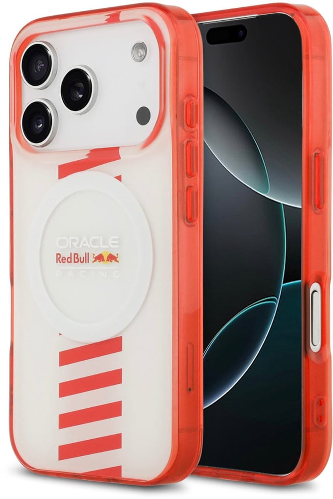 Red Bull Racing Back Cover Case - iPhone 17 Pro - Wit - MagSafe-compatibel - Schokabsorberend