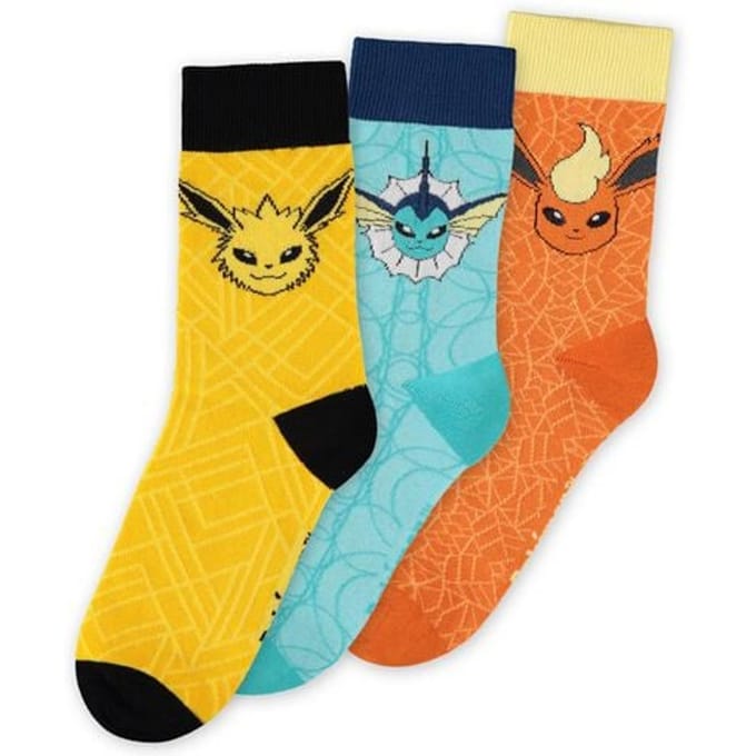 Pokémon - Gaming Sokken - Eevee Evolution - EU35-38 tot EU 43-46 - voor Vrouwen - meerkleurig
