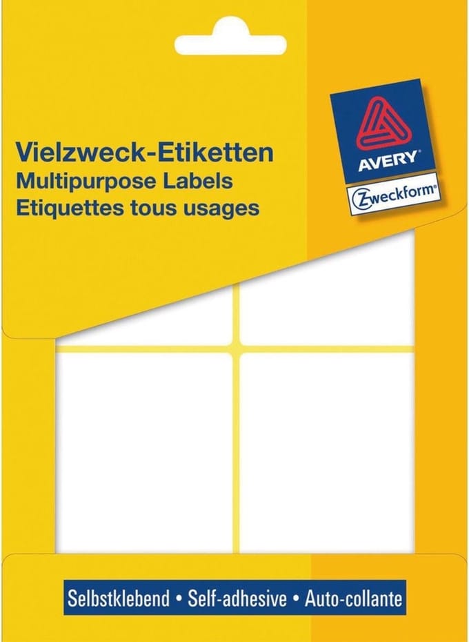 Huismerk Avery 3330 Handmatige Etiket 80x54mm Wit