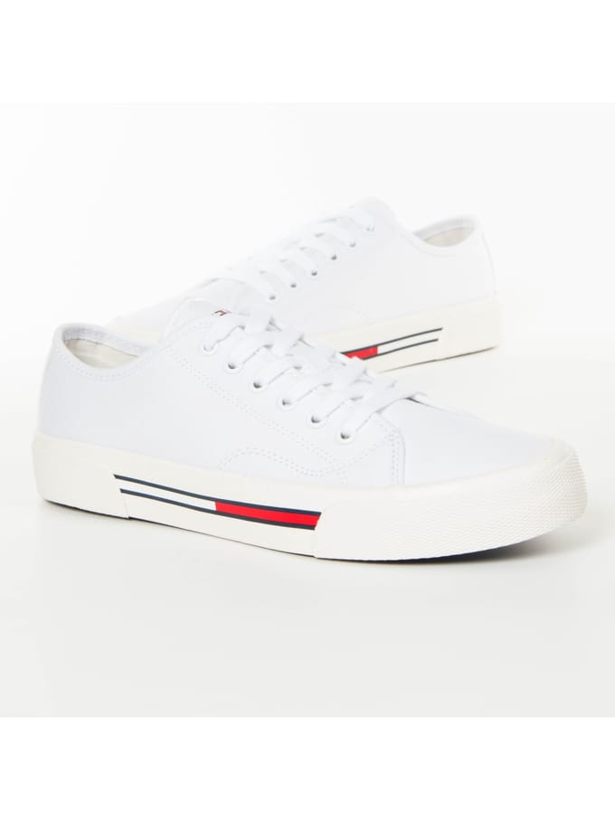 Winkel Voor Tommy Hilfiger Tommy Jeans Lage Canvas Damessneakers In Het Wit