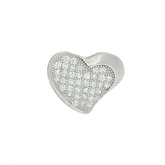 Blinx Jewels Zilveren Hanger Hartje Steentjes