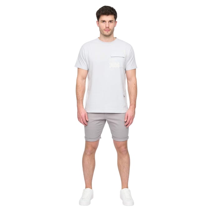 Duck and Cover Heren Moreshore Chino Korte Broek (Lichtgrijs)