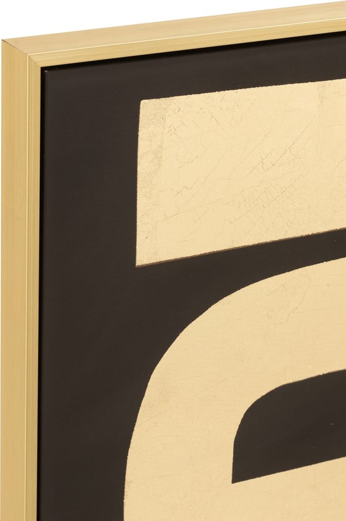 J-Line wanddecoratie Rechthoek Amor - canvas - zwart/goud