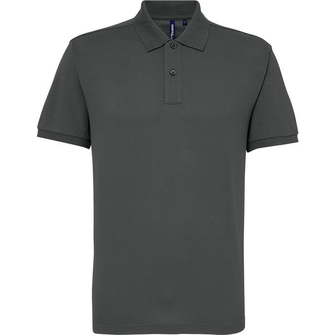 Asquith & Fox Heren Poloshirt met korte mouwen Prestatiemengsel (Houtskool)