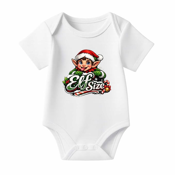 Romper Elf size - wit - korte mouw