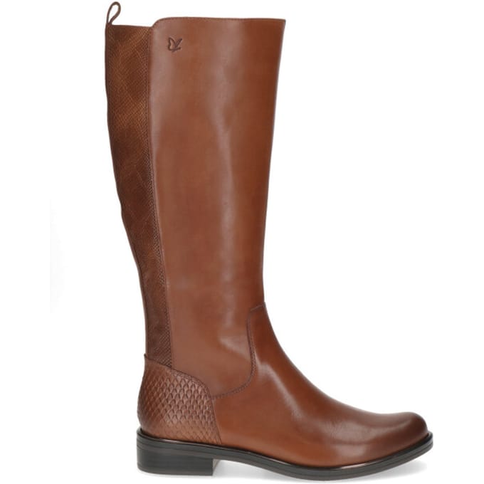 Caprice Cognac Combi Leren Dames Laarzen - Cognac - 40