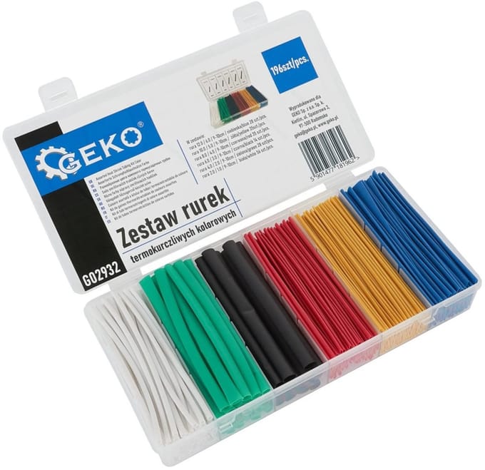 GEKO Assortiment krimpkousen - 196 stuks - Diverse kleuren en maten