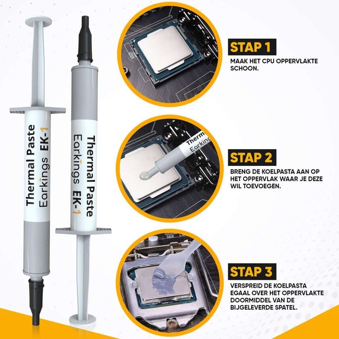 Koelpasta Thermal Paste - CPU Koeler 3 Gram - EarKings Koelpasta CPU