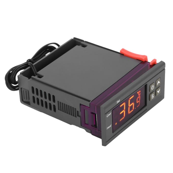 STC 1000 Contrôleur de Température Module de Contrôle de Thermostat Numérique pour Fermenteurs Réfrigérateurs 110 black