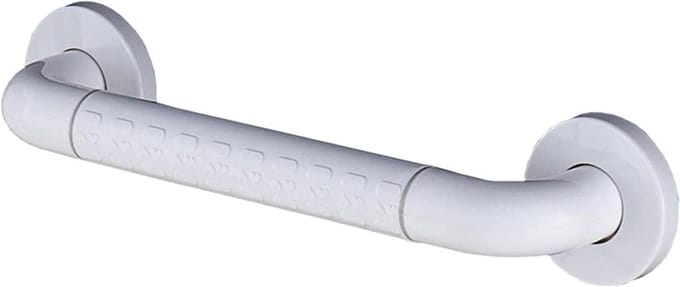 Badkamer Handgreep - Douche Leuning - Veiligheid Verhogen - Roestvrij Staal - 49 cm - Wit
