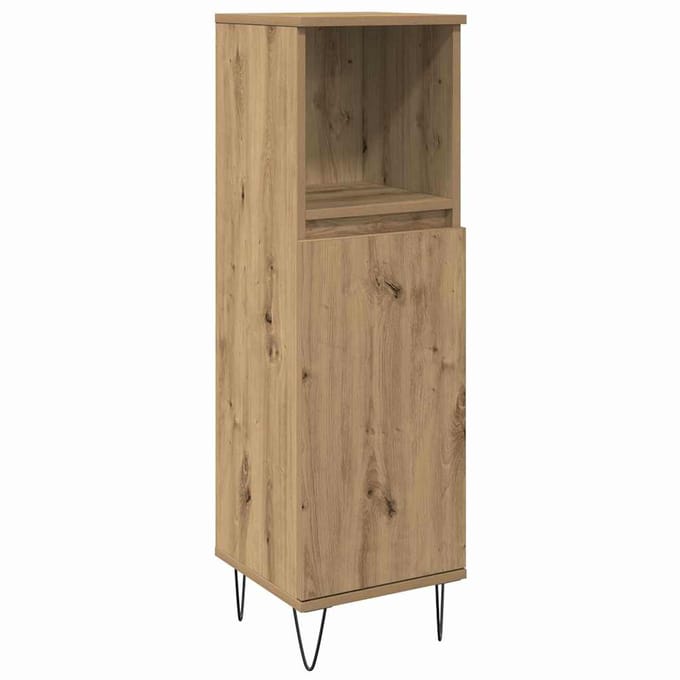 vidaXL - Badkamermeubel - Set - 3 - st - Artisan - Eiken - 30 - x - 30 - x - 180 - cm