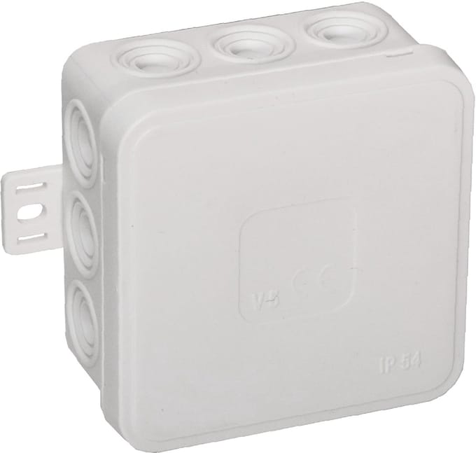 Famanu - Kabelbox Inbouw Aansluitdoos IP54 12 doorvoeren 85x85x41mm (Wit)