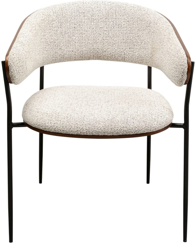 Stoel met armleuningen Cindy walnoot Kare Design