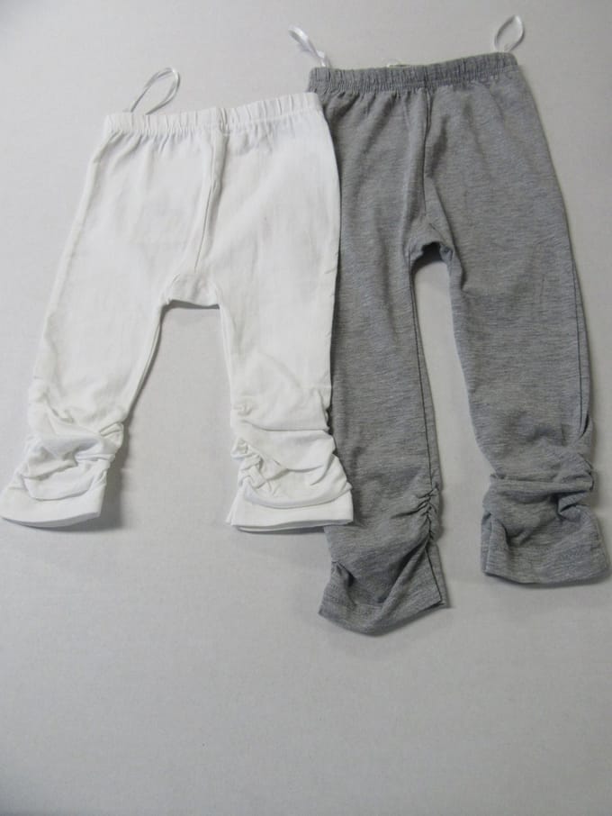 dirkje , meisje, legging set , wit 3/4 , grijst lang ,  98 - 3 jaar