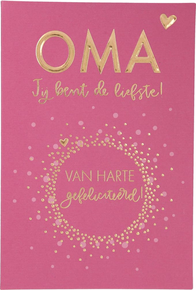 Cijferkaarten - De mooiste Leetijd - Verjaardagskaart OMA Jij bent de liefste! Van harte?