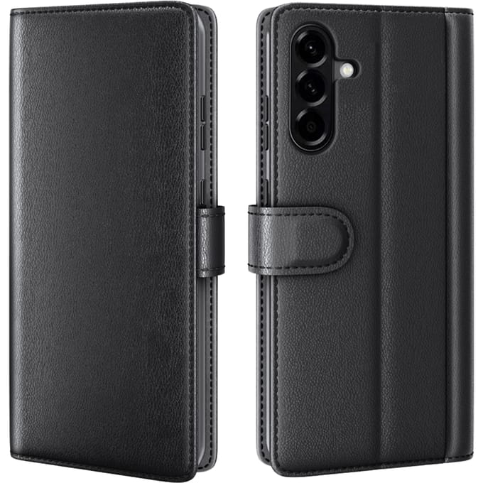 Amorus Samsung Galaxy A57 Real Leather Wallet Hoesje Zwart
