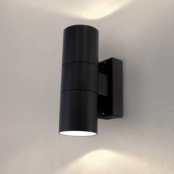 Ledvion - LED Wandlamp - GU10 - IP54 - Zwart