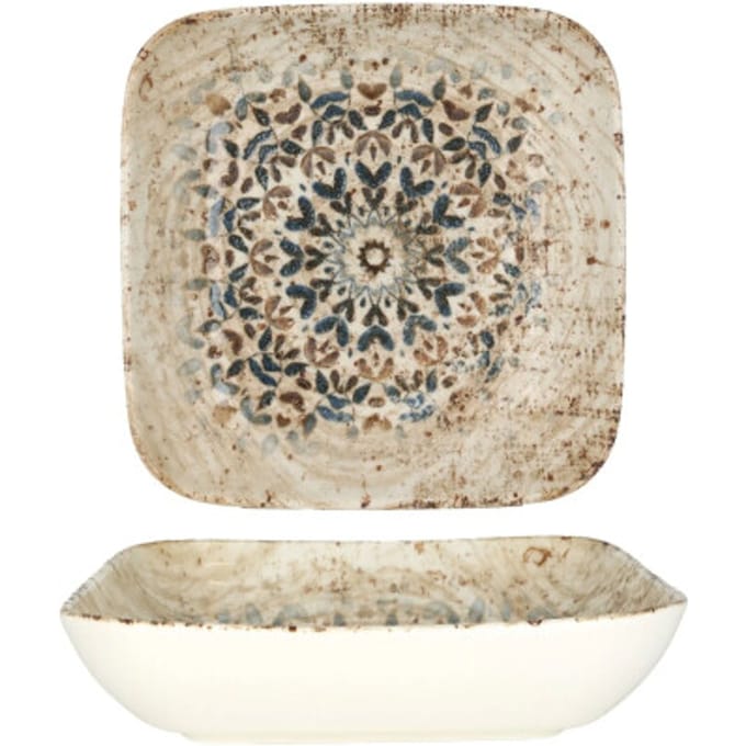 Rinart Serveerschaal - Aztec - Porselein - 20 cm - set van 2