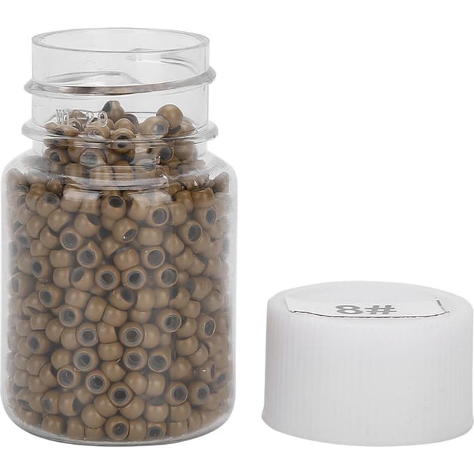 1000pcs Micro Anneaux en Silicone Perles Petits Confortables Outil d'Extension de Cheveux 8# gray