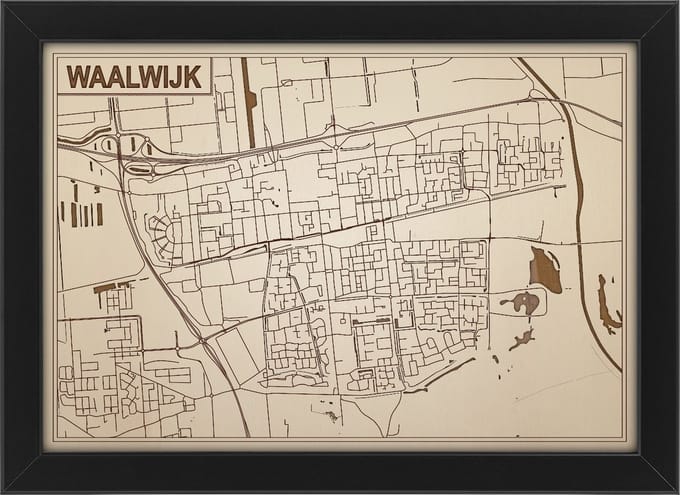 Decoratief Beeld - Houten Van Waalwijk - Hout - Bekroned - Bruin - 21 X 30 Cm