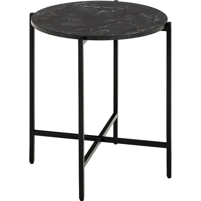Smuk Bijzettafel Ø 40 cm Mare Marmer Zwart