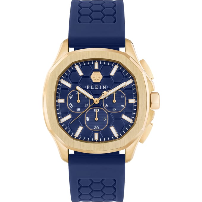 Philipp Plein $keleton $pectre PWSAA0323 Horloge - Siliconen - Blauw - Ø 44 mm