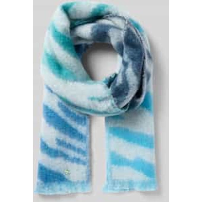 Sjaal met logo-applicatie, model 'Jacquard'