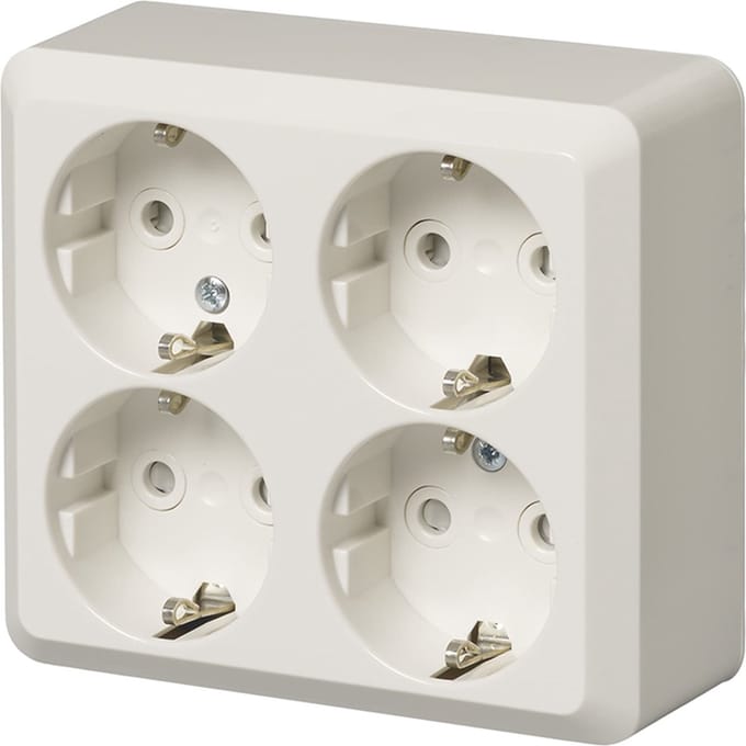 ABB Stopcontact Schuko 4-gaats schroefloos term