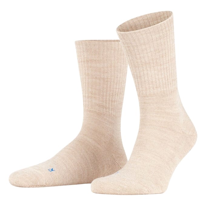 FALKE Walkie Light eenkleurig wol functioneel materiaal sokken unisex beige - maat 46-48