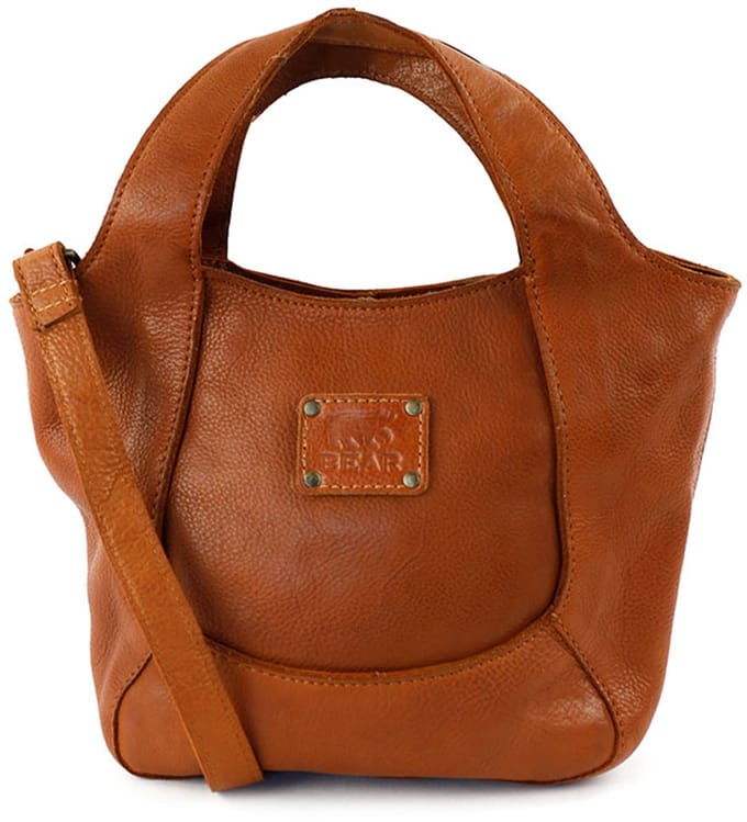 Bear Design Carol Leren Handtas - Schoudertas - Cognac