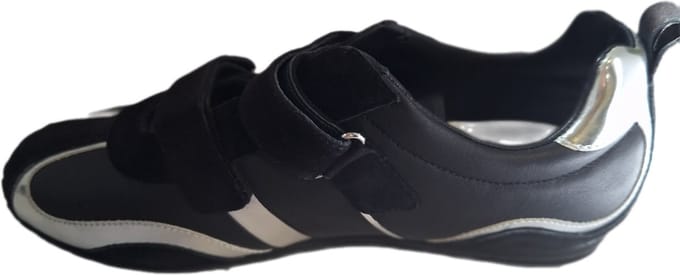 D&G VELCRO SNEAKER LEDER/SUEDE BLACK/SILVER SIZE 40