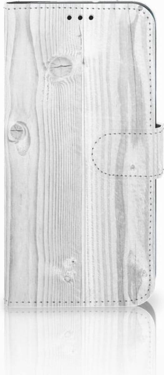 Motorola Moto G7 | G7 Plus Book Style Case White Wood