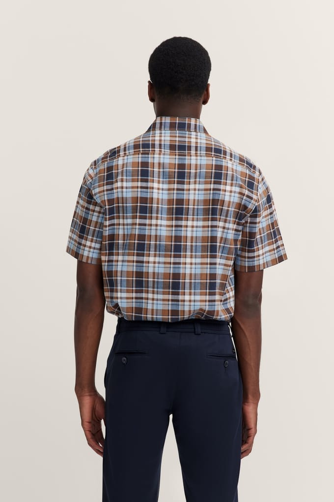 Bugatti Herren Shirt met geruit patroon